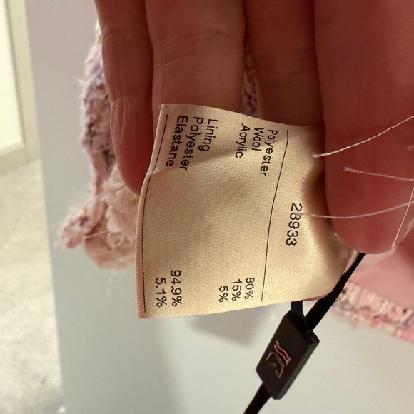 *NWT* Pink Tweed Women's Jacket with Metallic Thread & Fancy Buttons - Picture 9 of 11